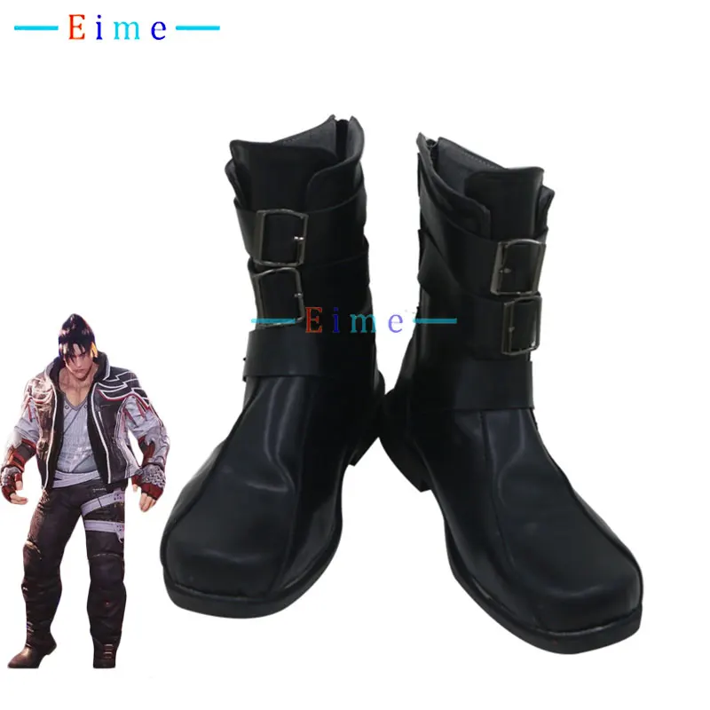 

Jin Kazama Cosplay Shoes Halloween Carnival Boots Cosplay Prop Anime PU Leather Shoes Custom Made