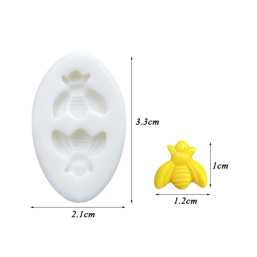 Mini Bee Silicone Mold Sugarcraft Cupcake Baking Mold Fondant Cake Decorating Tools