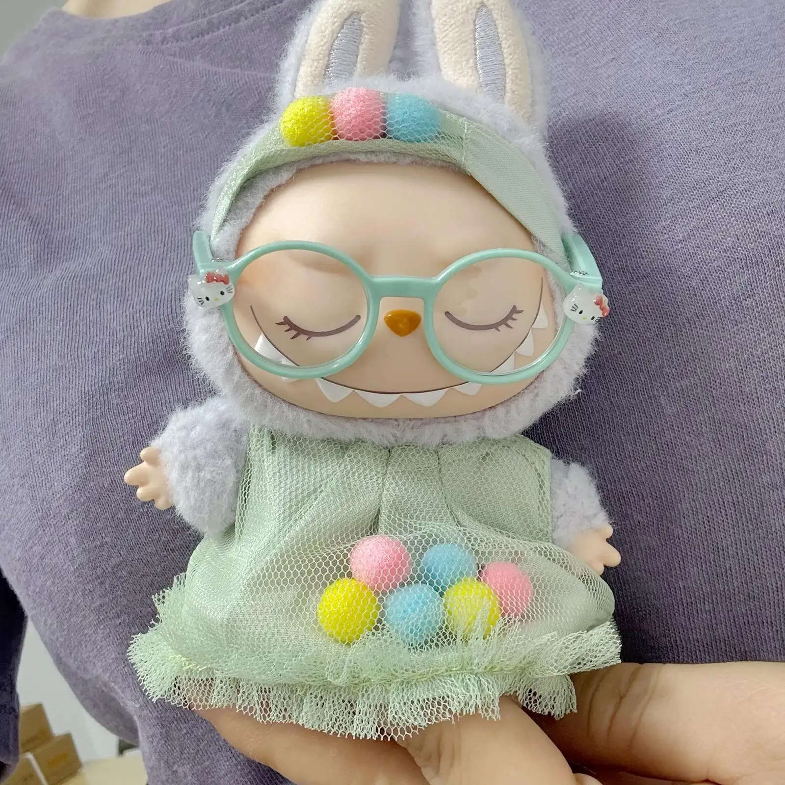 

Doll Clothes Outfit Costume for 15cm-17cm Dolls Decor Birthday Gifts DIY Crafts Skirt and Headdress Accessories No Doll Green