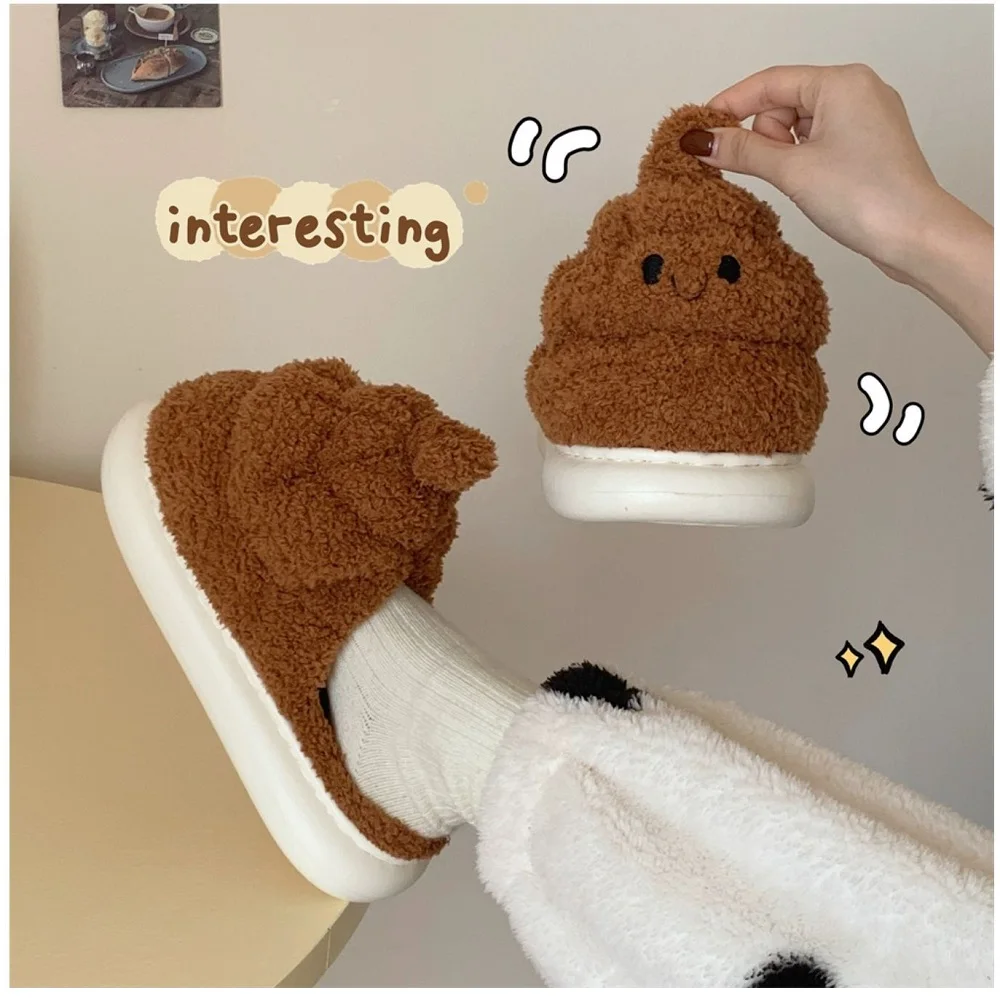 

New arrival funny slipper women's furry slides ladies creative home scuff shoes woman warm bizarre slipper female creative shoe