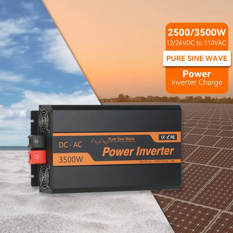 PowMr US In Stock 3 Days Fast Shipping 3.5KW 24V Mppt Off Grid Inverter ACDC Built-in USB Port Pure Sine Wave Solar Inverter