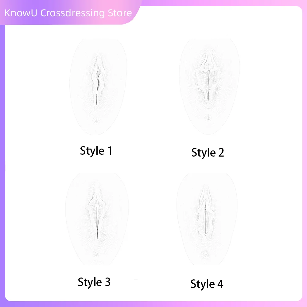 KnowU Fake Vagina Pad Realistic Cosplay Silicone Crossdressing Fake Vulva for Pussy Shemale Transgender Drag Queen Crossdresser