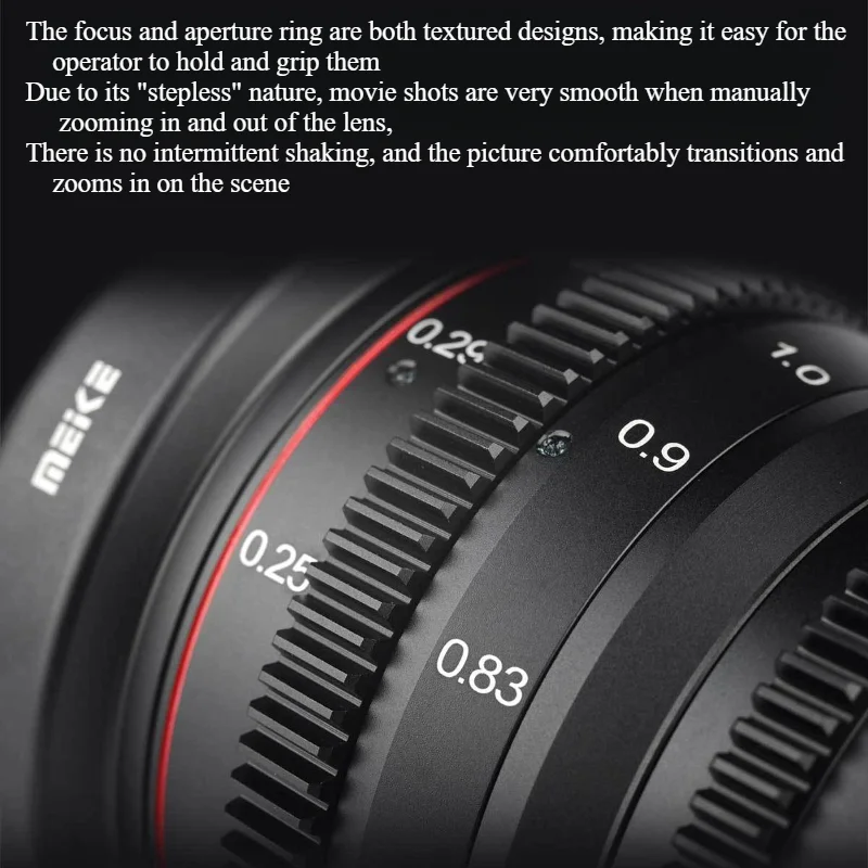 Meike MK-12mm T2.2 Apertur Besar Fokus Manual Lensa Kamera Film Lensa Distorsi Rendah Dudukan M4/3