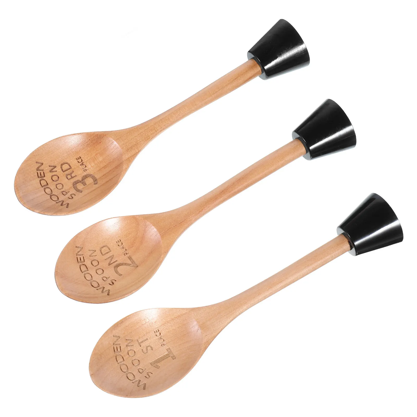 3Pcs Cooking Wooden Spoon Award Trophies Set Engraved Wood Kitchen Competition Prizes Baking Chili Cook Off Awards