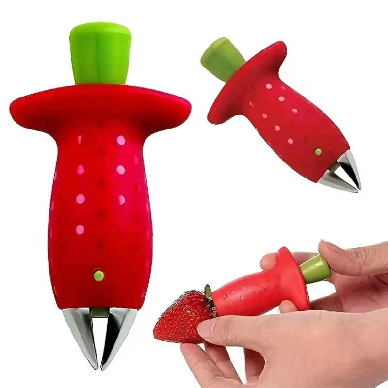 

Strawberry Huller Pineapple Cutters Novel Tomato Stalks Remover Fruit Knife Useful Strawberry Leaf Cleaner Kitchen Accessories