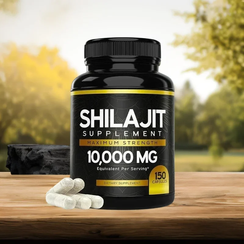 10000MG Original Shilajit Capsules for men 150 Count - With Himalaya Shilajit resin Rich in Trace Minerals& Fulvic Acid