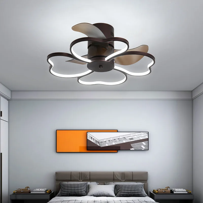 LED Ceiling Fan with Lights Remote Control Bedroom Decor Ventilador Lamp Living Room Bedroom Dining Ceiling Fan Lamps