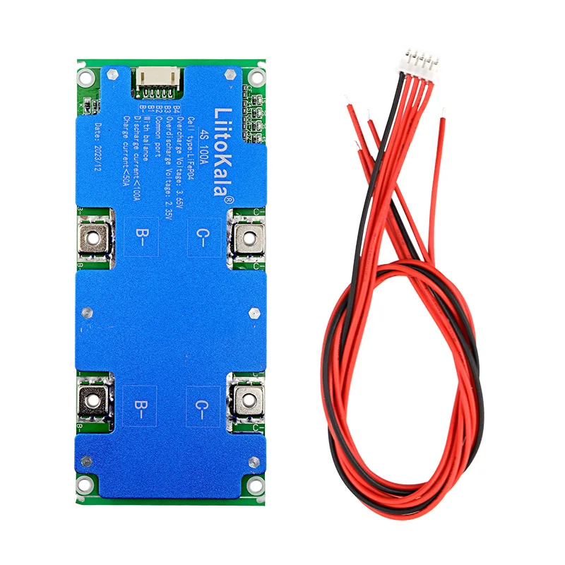 LiitoKala 4S 12V 100A BMS LiFePo4 Lithium Iron Phosphate Battery Protection Circuit Board With Balanced Charging