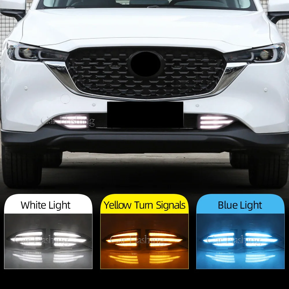 CX-5 ライト 1 Set For Mazda CX-5 CX5 2022 2023 Car LED Daytime Running Light