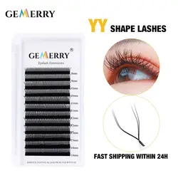 Gemerry YY Shaped Lash Extension Faux Mink Natural Soft W Shape Eyelashes Premade Fans Hand Made Eyelash Makeup Tools Volume