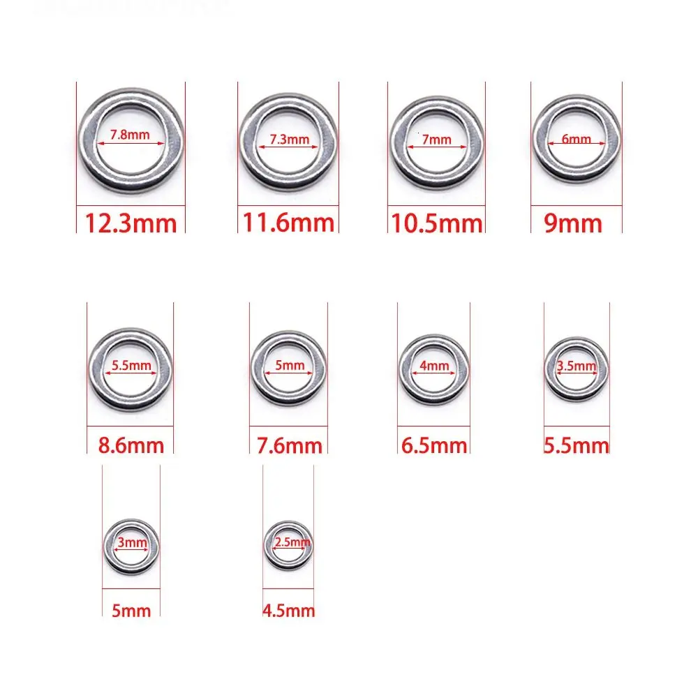 10-20 шт., рыболовное кольцо из нержавеющей стали 304, 4-12 мм