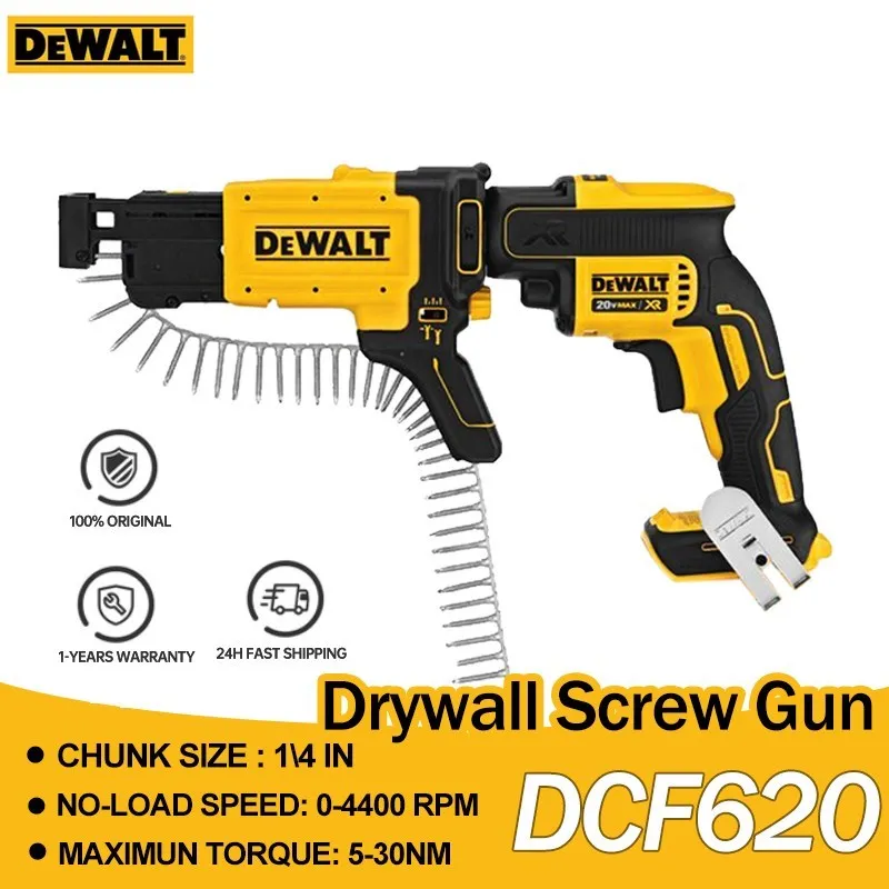 

DEWALT DCF620 DCF6202 Brushless Cordless Drywall Screw Gun 20V Lithium Power Handheld Collated Drywall Screw Gun Attachment Tool