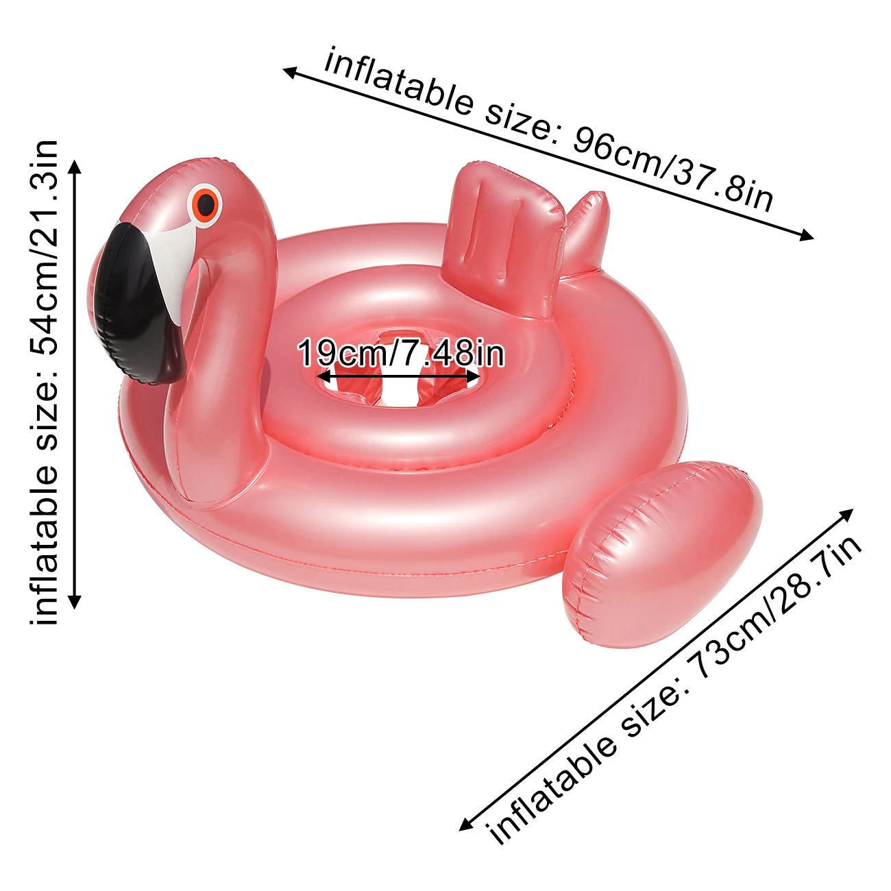 1pc Rose Gold Flamingo Papegaai Zwembad Drijft Zomer Zwemring, Strand en Zwembad Zwemhulp, Waterveiligheid Gea Strandspeelgoed voor Zwembadfeest