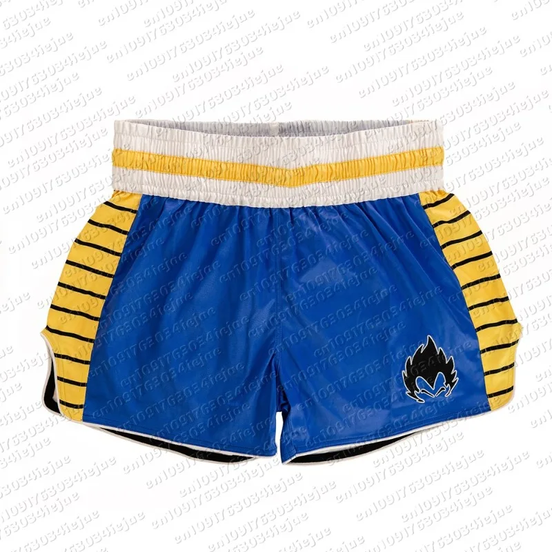 Summer New Dragon Ball Vegeta Muay Thai Shorts Men Kid Oversized Quick-Dry Anime Enthusiast MMA Sport Shorts