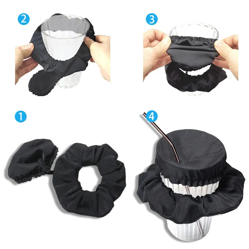 Headband cup cover set, nightclub drinking artifact, cup cover large intestine headband hair accessory, cup cover hair rope