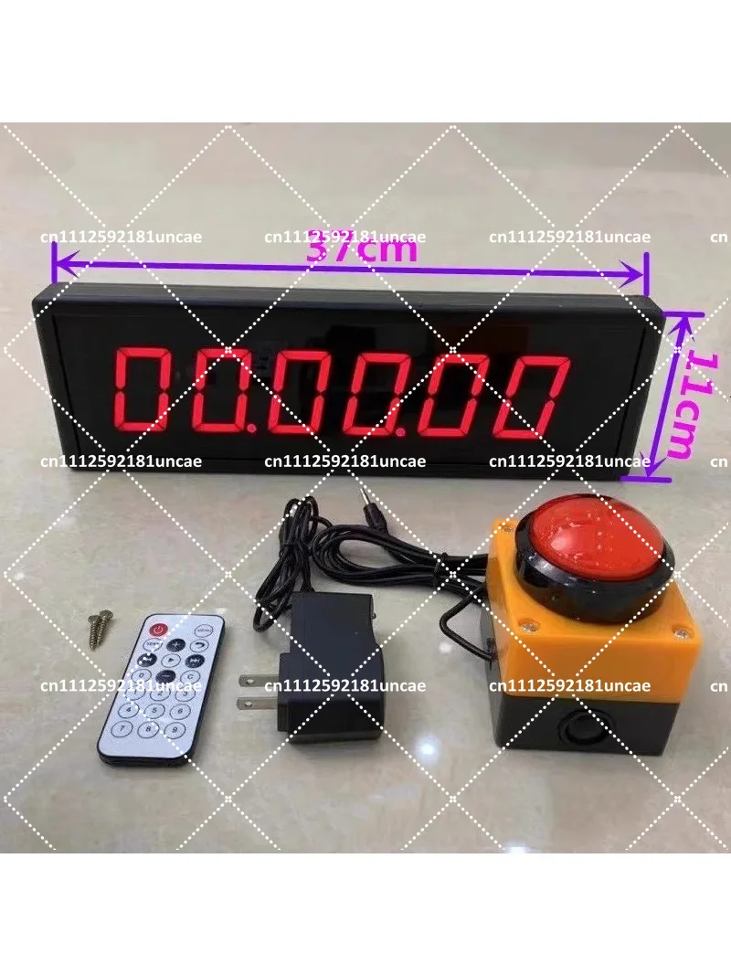 6-Digit LED Digital Countdown Timer Stopwatch with Remote Control for Training