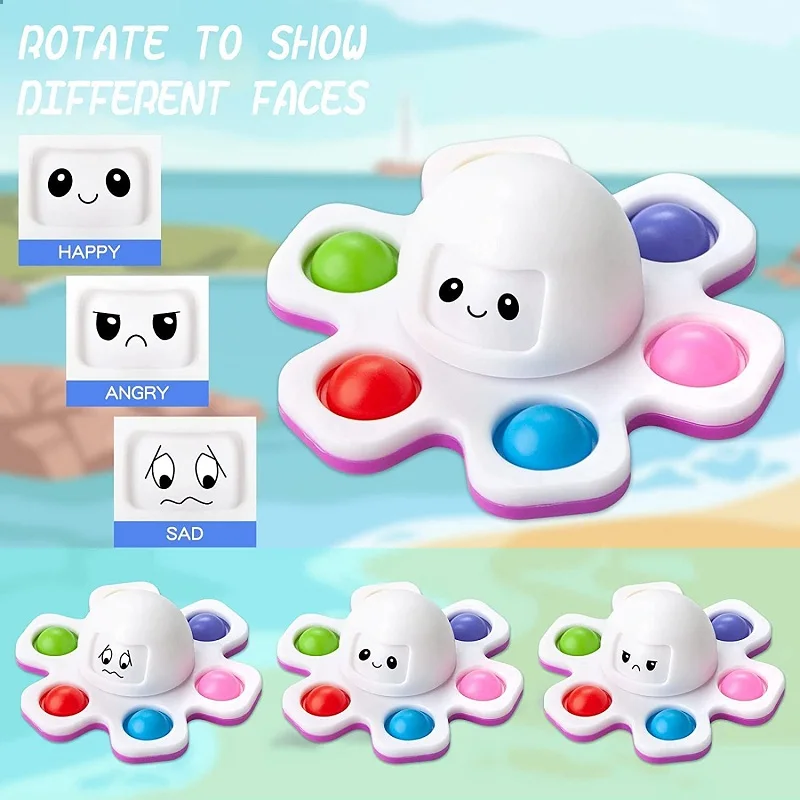 ของเล่นบีบฟองอากาศคลายเครียด สำหรับเด็กและผู้ใหญ่ ของเล่นเสริมพัฒนาการทางประสาทสัมผัส บรรเทาความวิตกกังวล ของขวัญสำหรับเด็กออทิสติก ของเล่นบีบเปลี่ยนหน้า