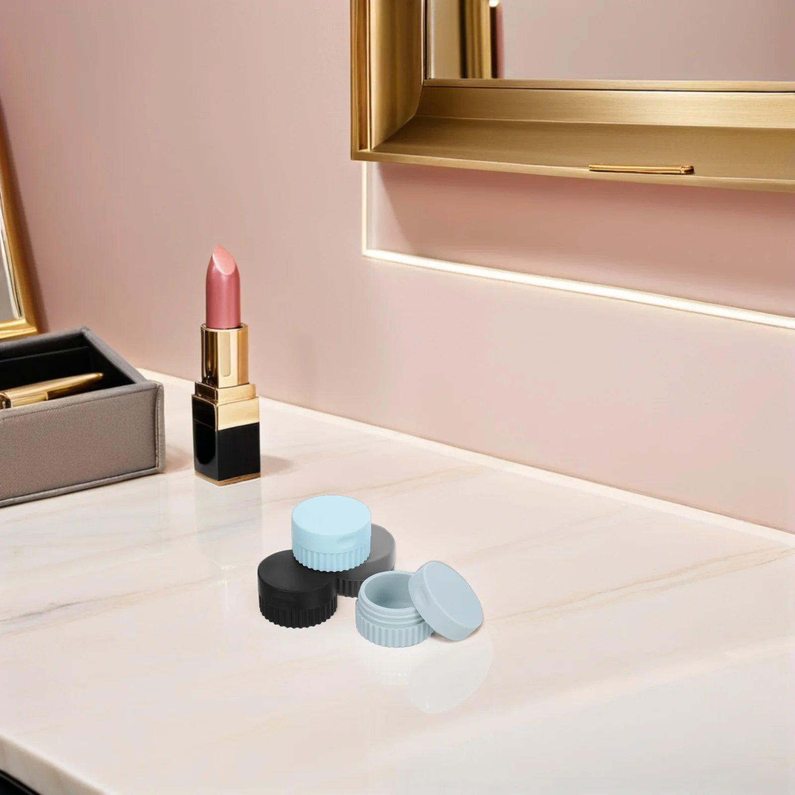 

4Pcs Leakproof Silicone Travel Pill Case Compact Portable Vitamin Organizer Small Daily Medicine Container Pill Case