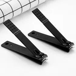 1PC Black Nail Clippers Stainless Steel Nail Cutter Thick Manicure Toenail Fingernail Plier Scissor Professional Trimmer Nail