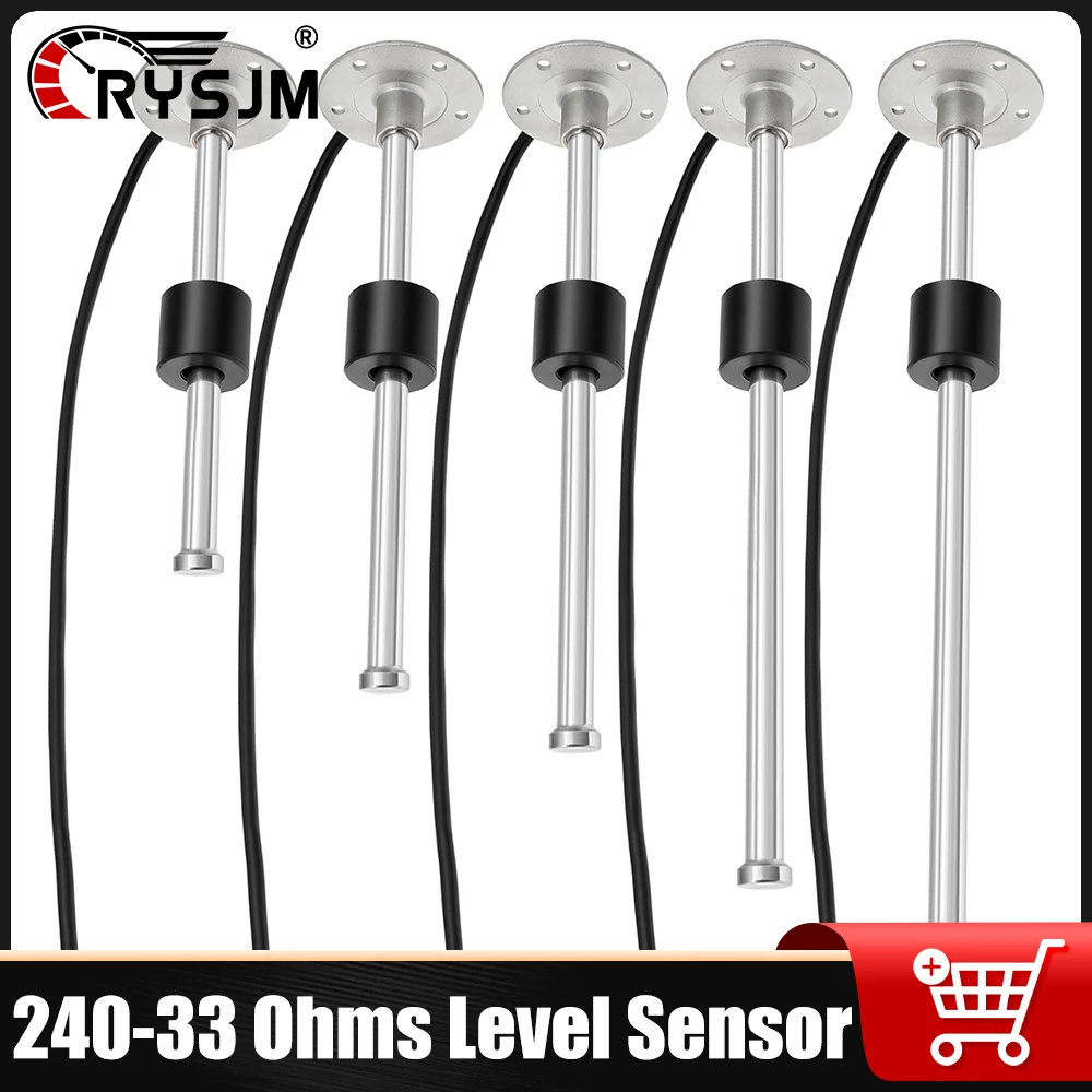 

RYSJM 240-30 ohms Indicator Level Sensor Stainless Steel Water Level Fuel Level Sensor Fuel Sending Unit Tank For Car Boat Yacht
