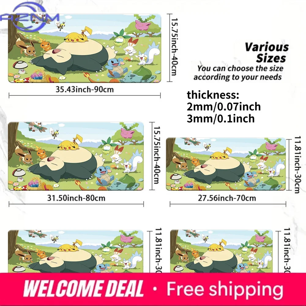 Pokmon Snorlax & Friends Forest Gaming Mouse Pad Non-Slip Desk Mat