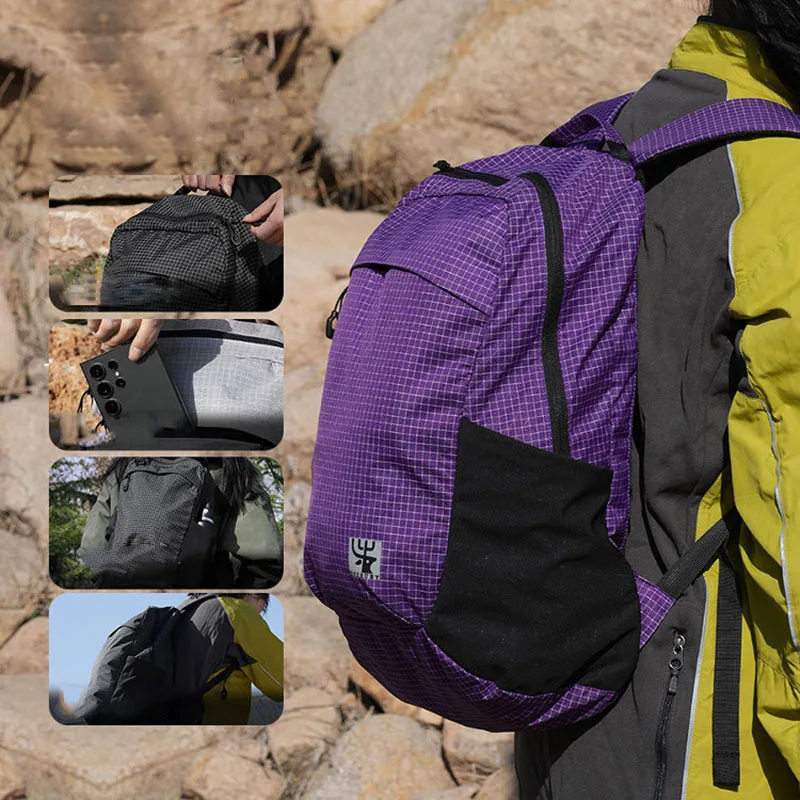 

25L 360g UHMWPE Reinforced Hiking Backpack Lightweight Foldable Bag For Women Men Waterproof Daypack Casual Trekking Rucksack