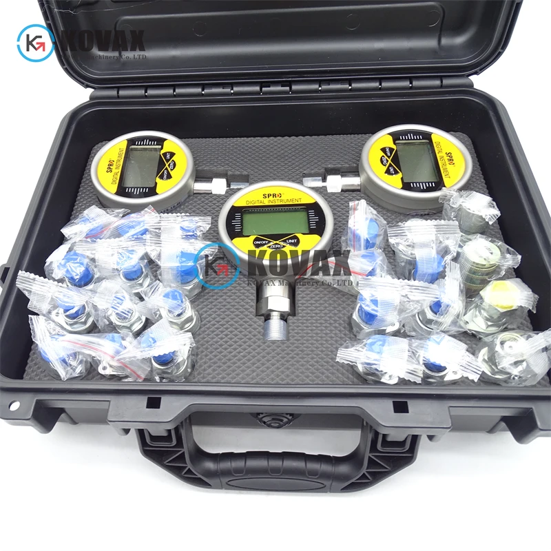 Golden supplier in China Digital Hydraulic Pressure Gauges Excavator Hydraulic Pressure Test Gauges Hydraulic Pressure Test Kit