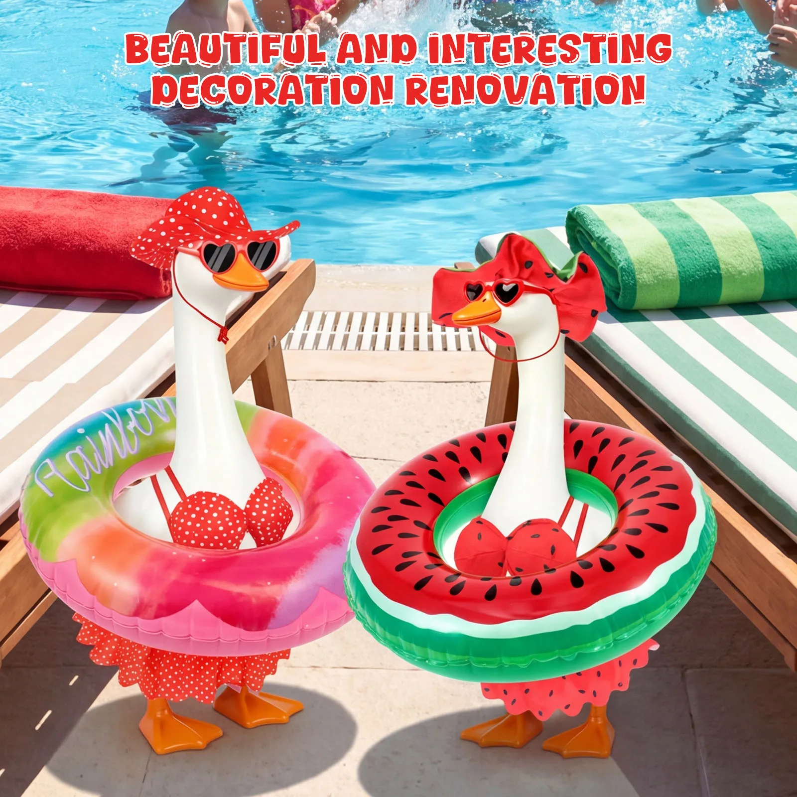 Hawaiian Porch Goose Outfit Summer Bikini Goose Outfit Fit 23