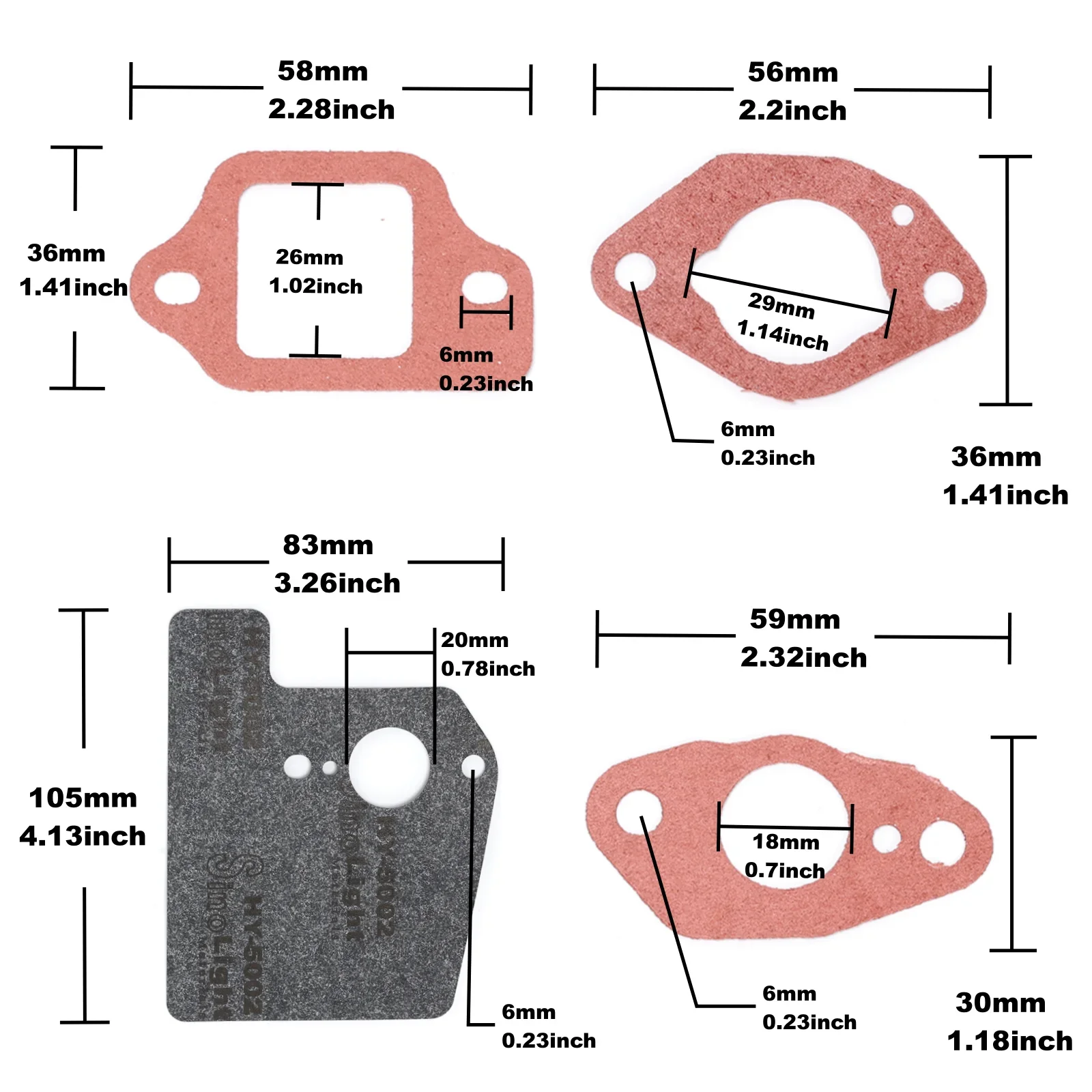 10pcs Lawnmower Carburetor Gasket for HONDA GCV135, GCV160, GCV190 Engines HRB425C, HRB475C, HRB476C, HRB536C (16221883800)