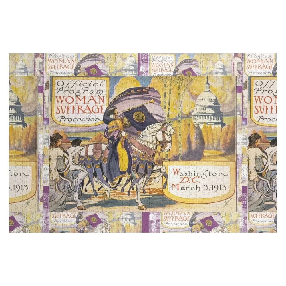 1913 Women's March On Washington - Votes For Women Circa 1913 - Women's Suffrage Jigsaw Puzzle Personalized Child Gift Puzzle