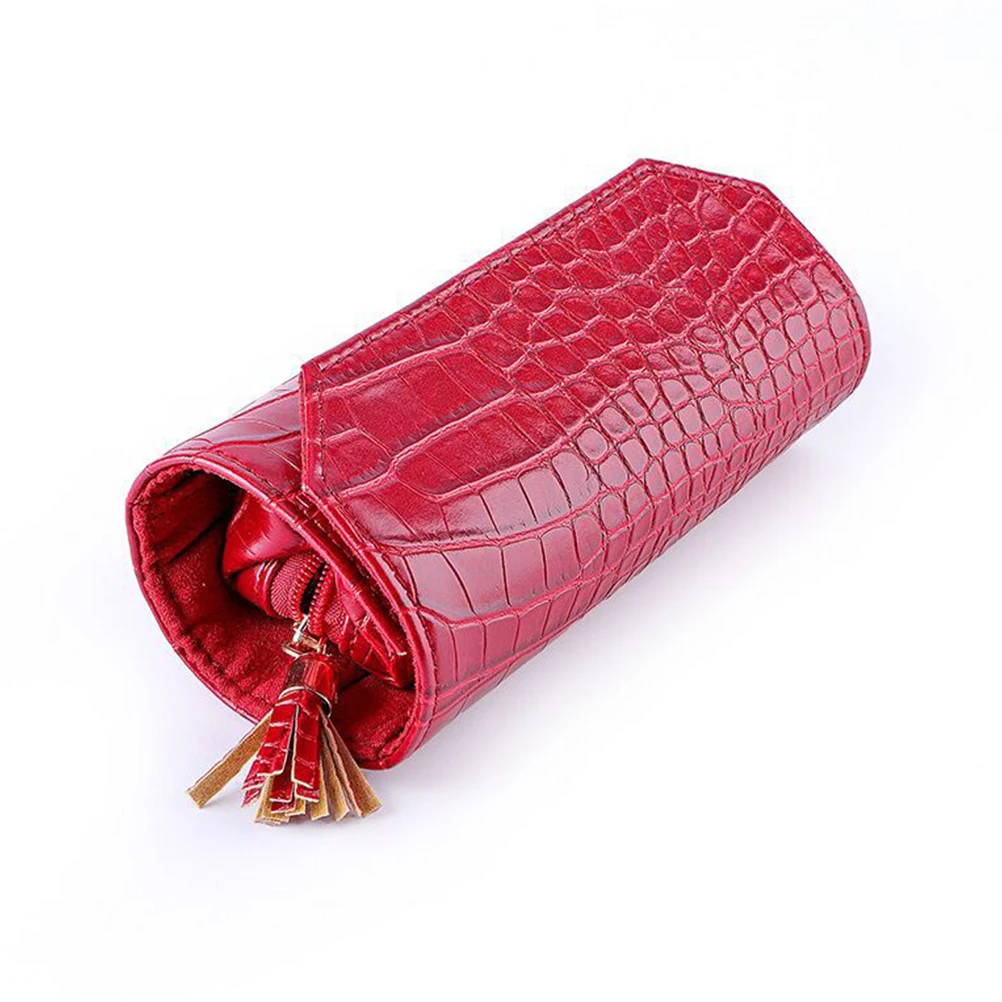 

Jewelry Roll Box Travel ganizer Case for Earrings Rings Necklaces Bracelets Hairpin Storage Gifts Women
