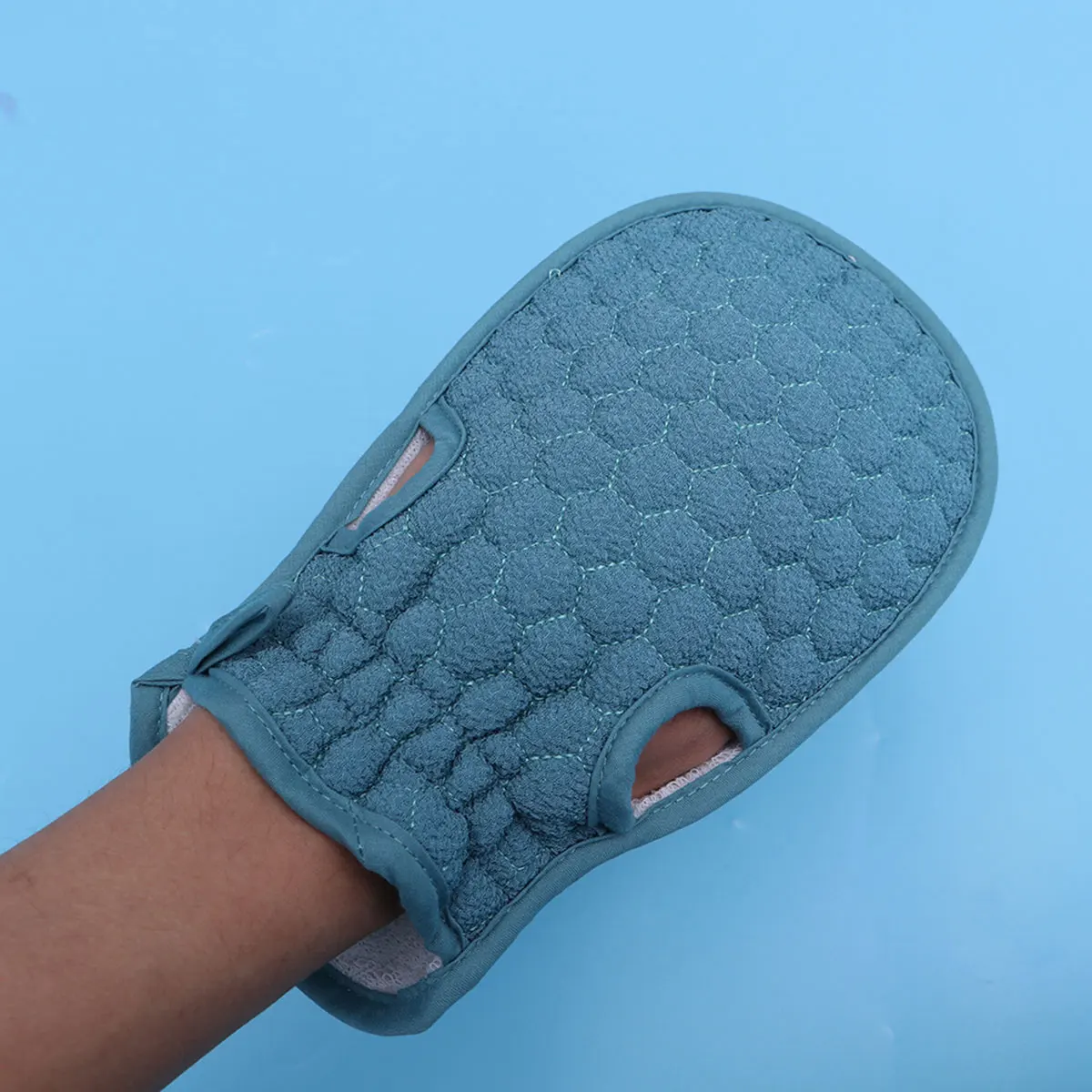 

2pcs Bath Glove Set Long Strip Scrub Gloves For Shower Spa Exfoliating Rubbing Towel Smooth Grip (Grey)