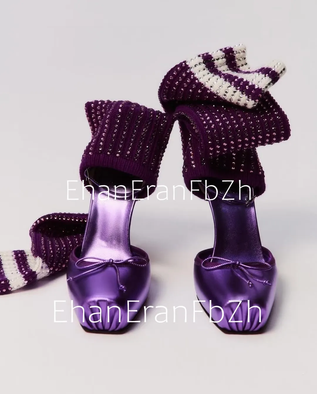 

Ladies' Spring/Summer New Ballet High Heels Fashion Stretch Stockings Hot Diamond Party Wedding Size 34-46 High Heels Sandals