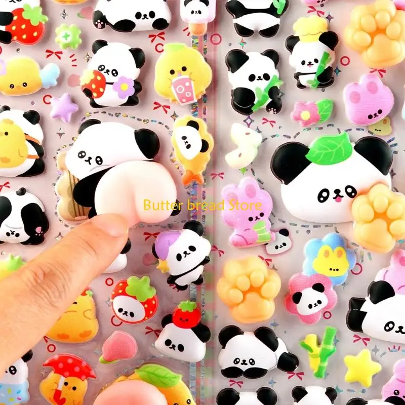 W89C Handcraft Sticker Reusable Tiny Patches for Water Bottle, Notebook, Scrapbooking