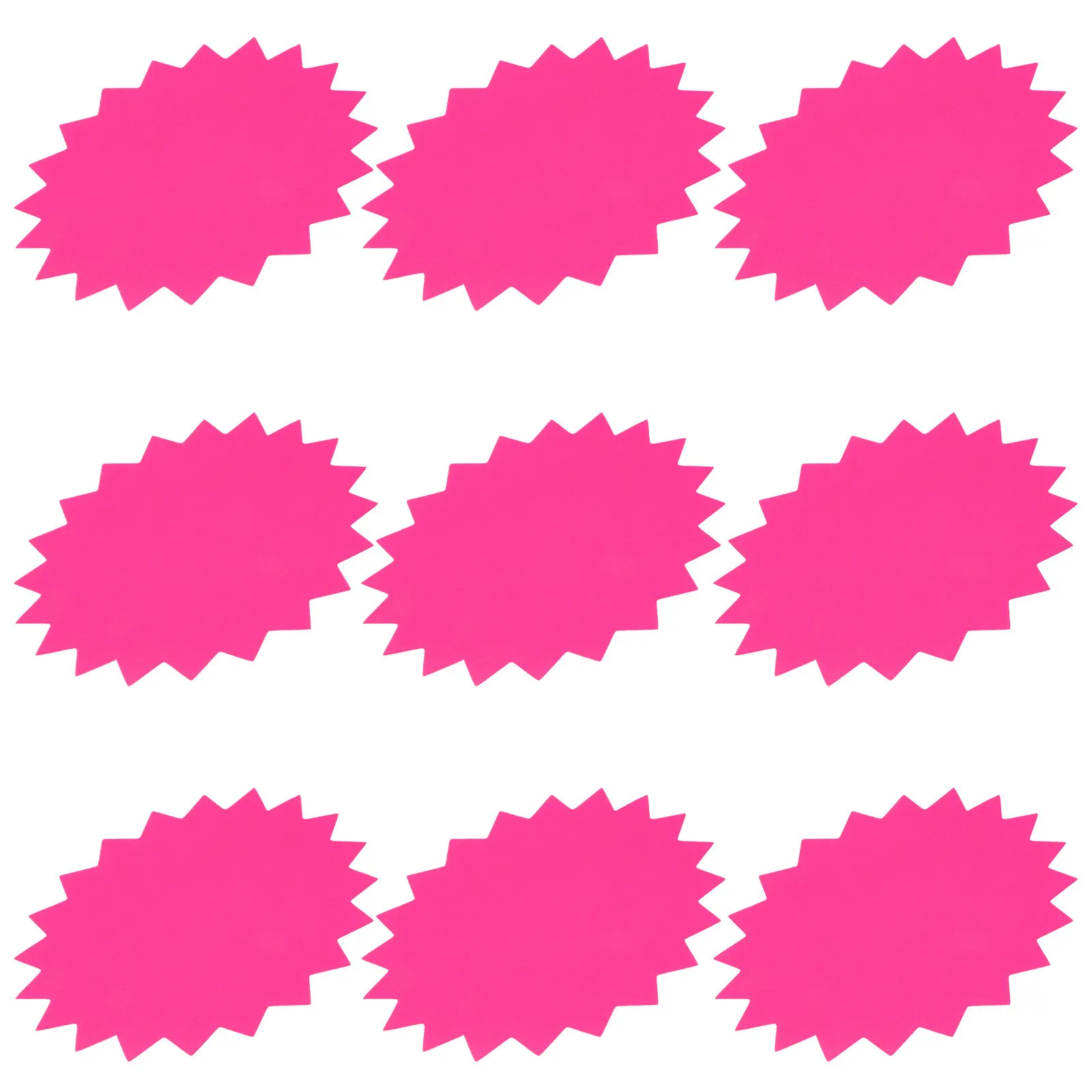 100Sheets Price Tags Fluorescent Explosion Shape Paper Signs Retail Store Sale Price Labels Creative Commodity Labels Promotion