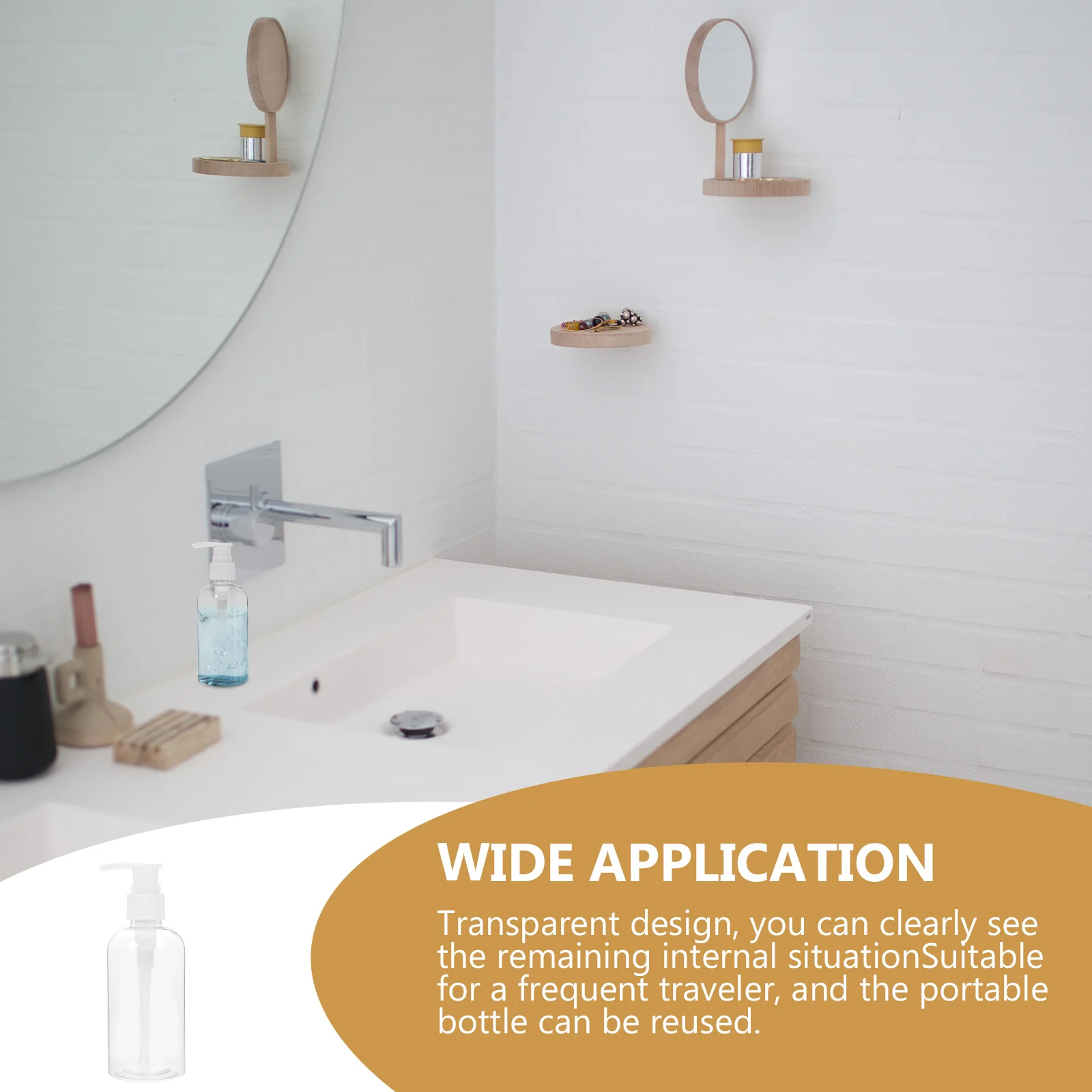 

5Pcs Press Type Lotion Dispenser Reusable Empty Bottle Safe Durable Material Home Office Travel Use Lotion Dispenser