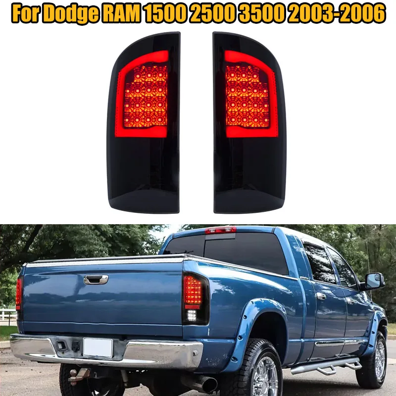 1 Pair LED Car Tail Light with Driving Brake Reversing Turn Signal Lamp For Dodge RAM 1500 2500 3500 2003 2004 2005 2006