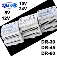 DR-30 DR-45 DR-60W-12V 24V 15V 48V Din Rail switching power supply ac-dc driver voltage regulator power suply