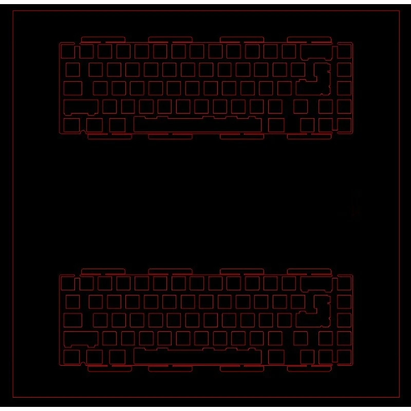 Kohaku 65 R2 Keyboard Positioning Plate Custom PC Aluminum Copper Carbon Fiber FR4 PEI Board for Mechanical Keyboard Accessories
