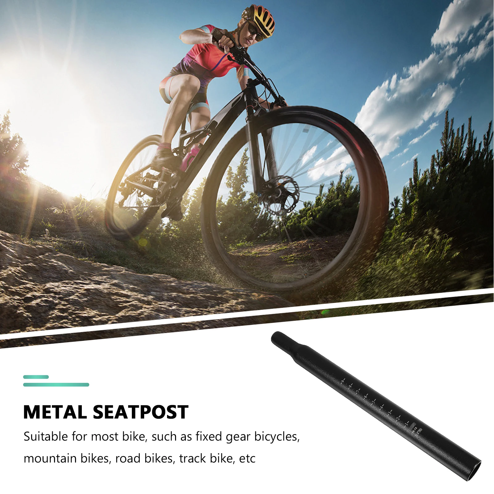 

Extended Seat Tube Bike Replacement Post Aluminium Alloy Mountain Seatpost for Aluminum Metal