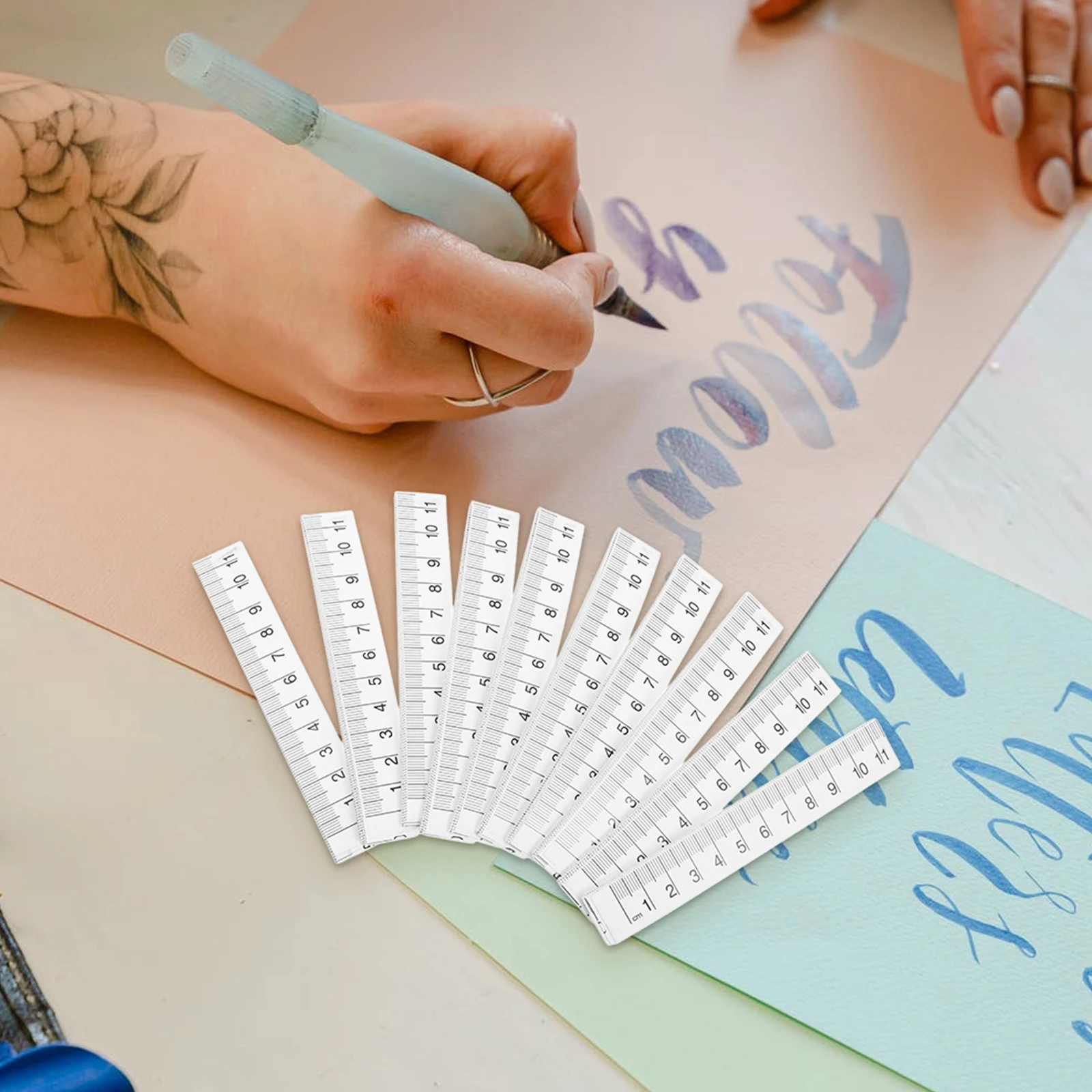 

10pcs Paper Ruler Measure Clear Scale Versatile Usage Cloth Measurement Tool Mini Body Tape Ruler Measuring Tape Belly Engineer