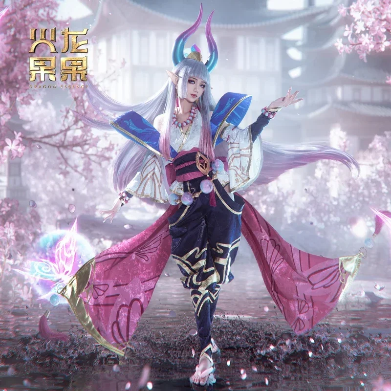 Game LOL Syndra Spirit Blossom Syndra Cosplay Costume Women Kimono Dress