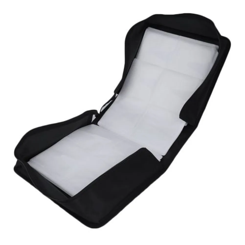 400 Discs Large Capacity Cd Dvd Storage Case Portable Black Cd Wallet Organizer Media Holder with Comfortable Handle