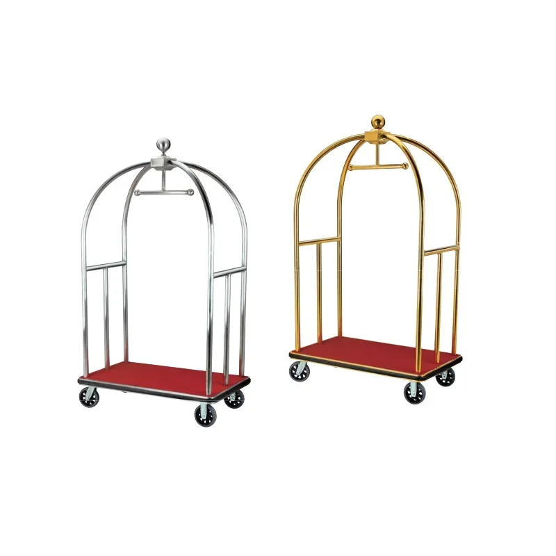 High Quality Luggage Cart For Hotel Luggage Trolley Cart Metal Push Luggage Carts Cheap Price