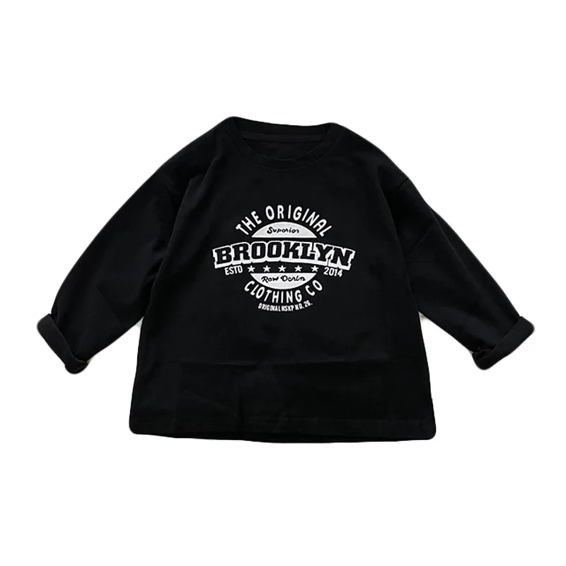 2025 Boys\' Long Sleeved T-shirt Spring Autumn Wear Children\'s Round Neck Pure Cotton Base Shirt Baby Inner Casual Top