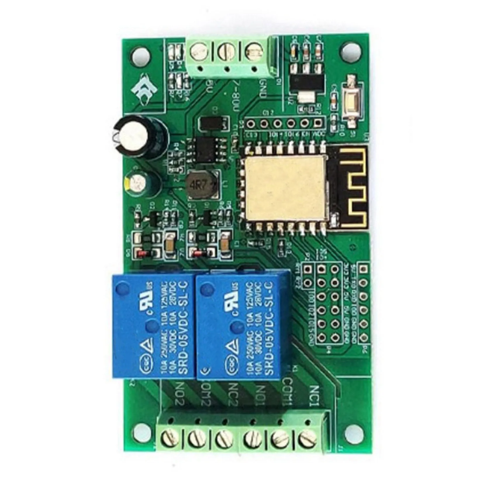 B92B-4X Esp8266 Esp-12F Wifi Relay Module 2Channel 5V/8-80V Network Relay Switch For Arduino Ide Smart Home App Remot Control