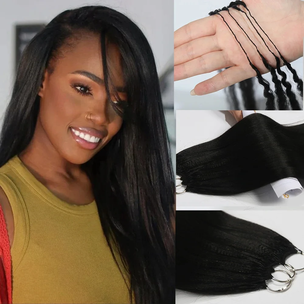 

Прямые волосы для крючкового плетения, без узлов, предварительно разделенные, 100% натуральные бразильские волосы для женщин, для полного объема на всю голову.