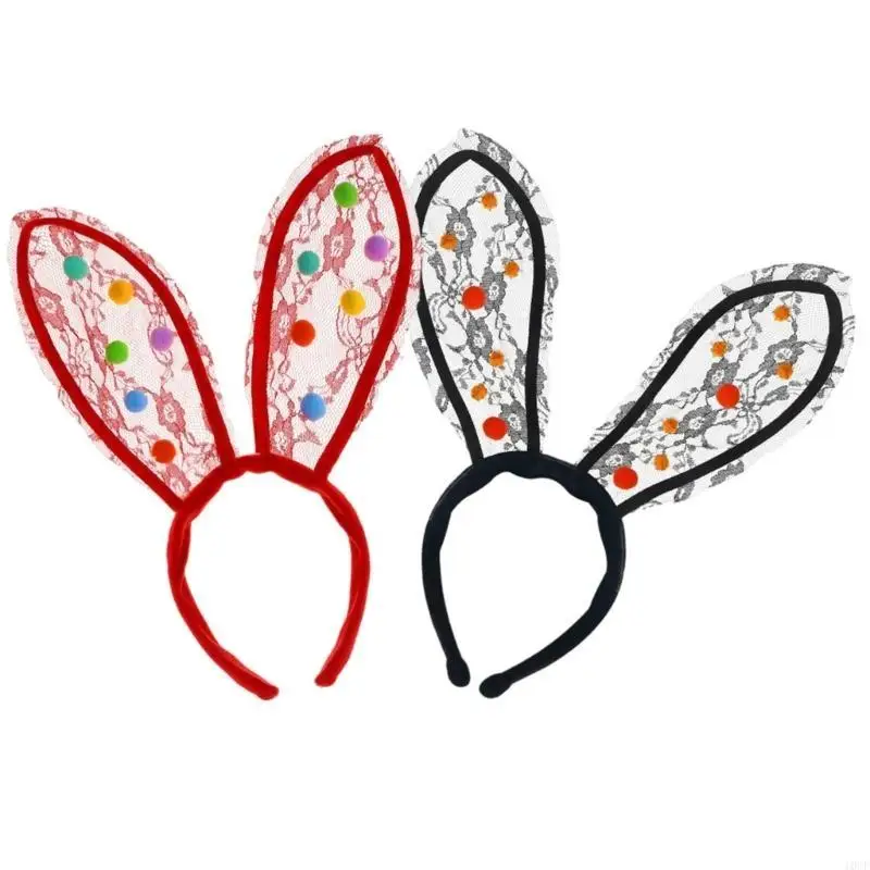 Girl Pompoms Fun Hairbands Pompoms Lace Hair Hoop for Photo Studio Photo Props