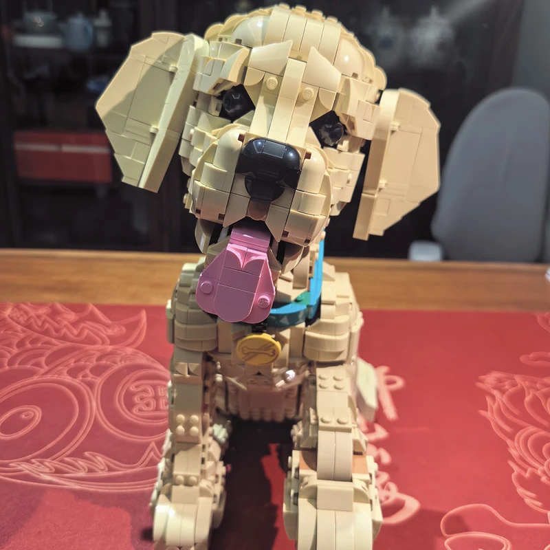 Raumdekoration 2102 Teile Welpen-Baustein-Set Hunde-Konstruktionsmodell Geburtstags- und Weihnachtsgeschenk für Erwachsene