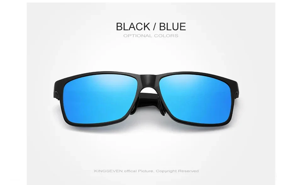 KINGSEVEN Männer Polarisierte Sonnenbrille Aluminium Magnesium Fahren UV400 Gläser Rechteck Shades Augenschutz Luxus Männlichen Brillen – Detail 11